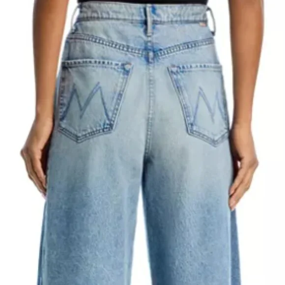 MOTHER Pipe Dream Button Sneak Fray Jeans in Blinded By The Dark (Brand New) - Picture 3 of 11